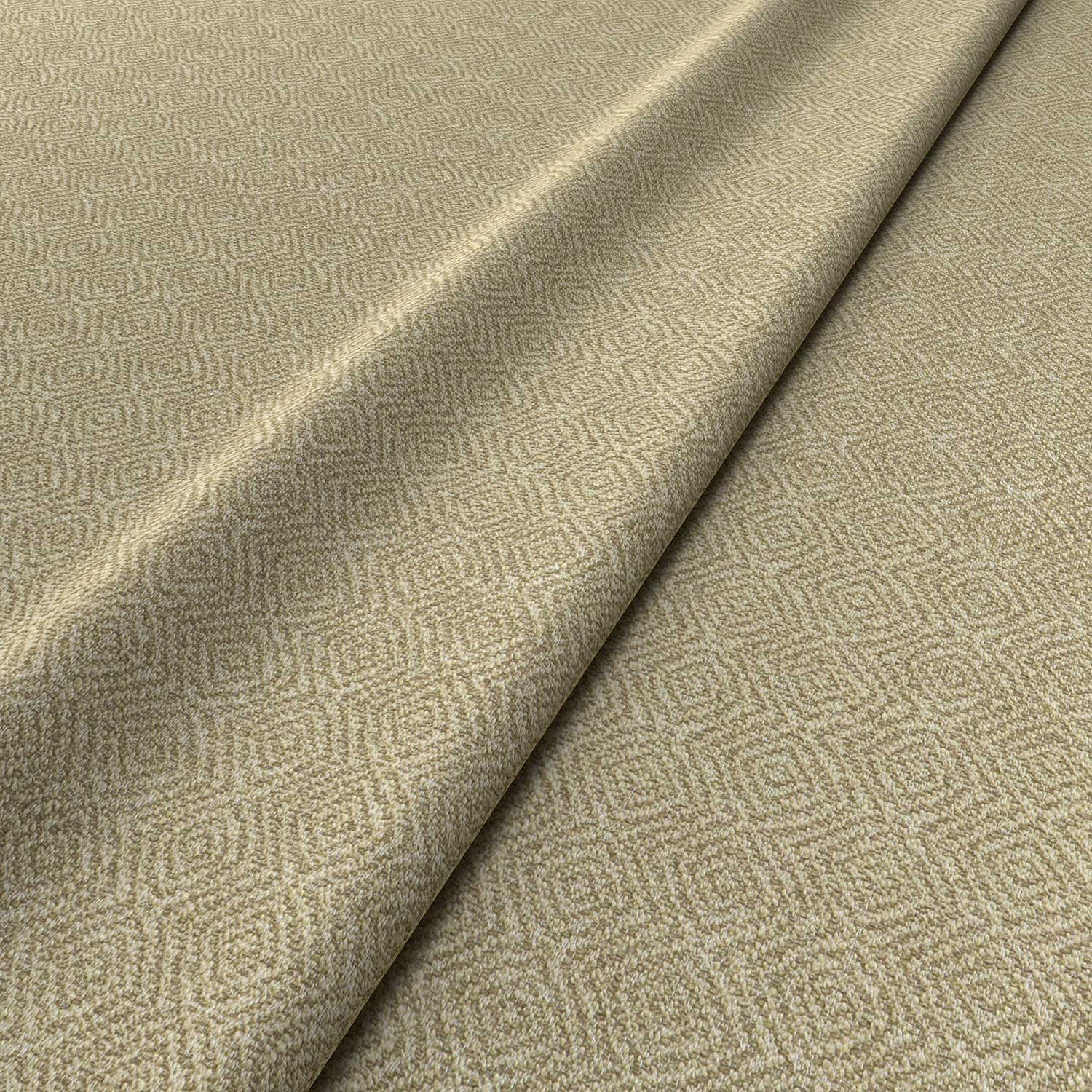 Fabric swatch of a cream woven fabric for upholstery