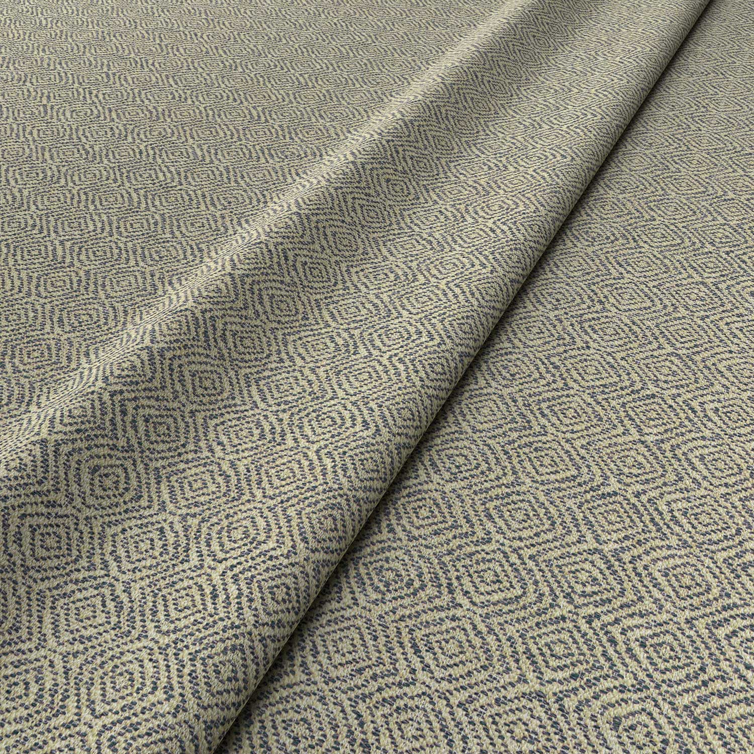 Fabric swatch of a blue woven fabric for upholstery