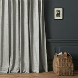 Curtains in a contemporary damask fabric in a cream colour