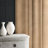 Brown eco velvet curtain