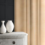 Cream eco velvet curtain