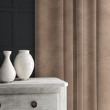Brown eco velvet curtain