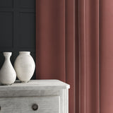 Brown eco velvet curtain