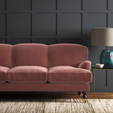Brown eco velvet upholstery fabric on a sofa