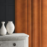 Orange eco velvet curtain