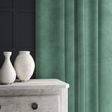 Blue eco velvet curtain