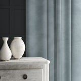 Blue eco velvet curtain
