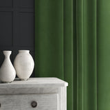Green eco velvet curtain