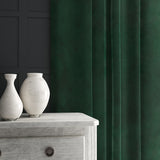 Green eco velvet curtain