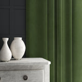 Green eco velvet curtain
