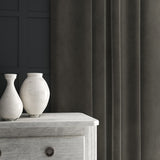 Grey eco velvet curtain