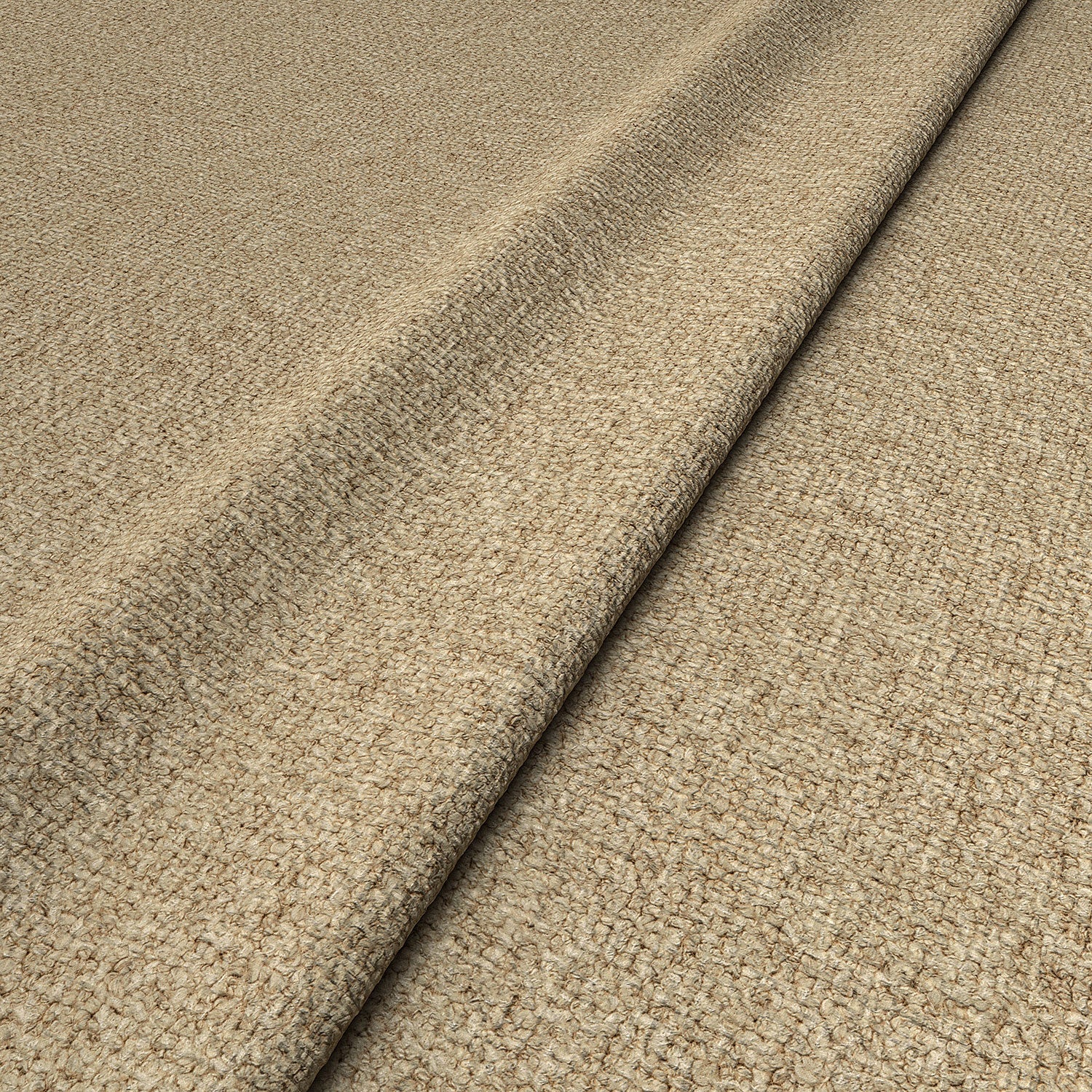 Sample of a boucle fabric in Fudge