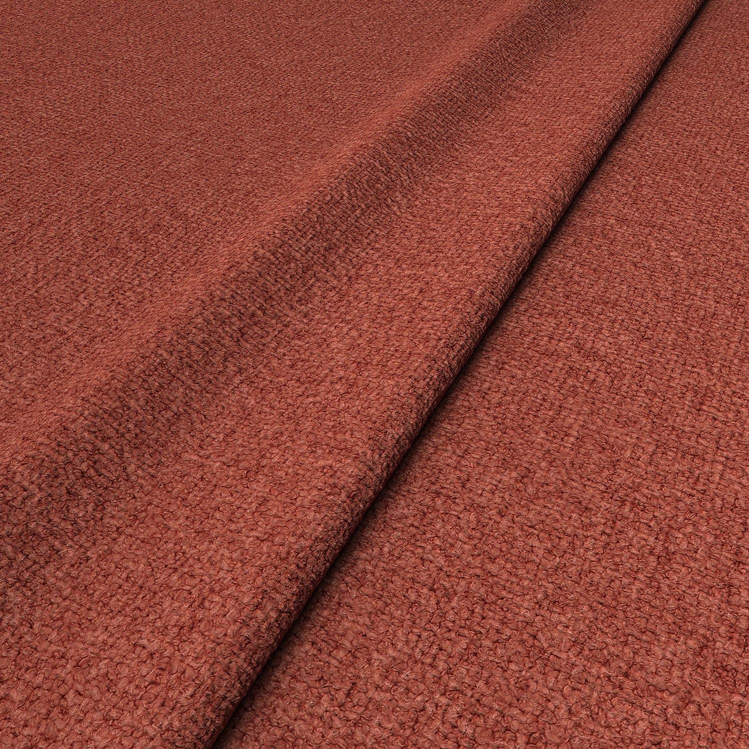 Sample of a boucle fabric in Carnelian