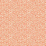 Printed linen fabric sample – a handy block print pattern in red and cream