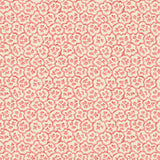 Printed linen fabric sample – a handy block print pattern in pink and cream