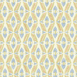 Printed linen fabric – a geometric design in pink, yellow and blue