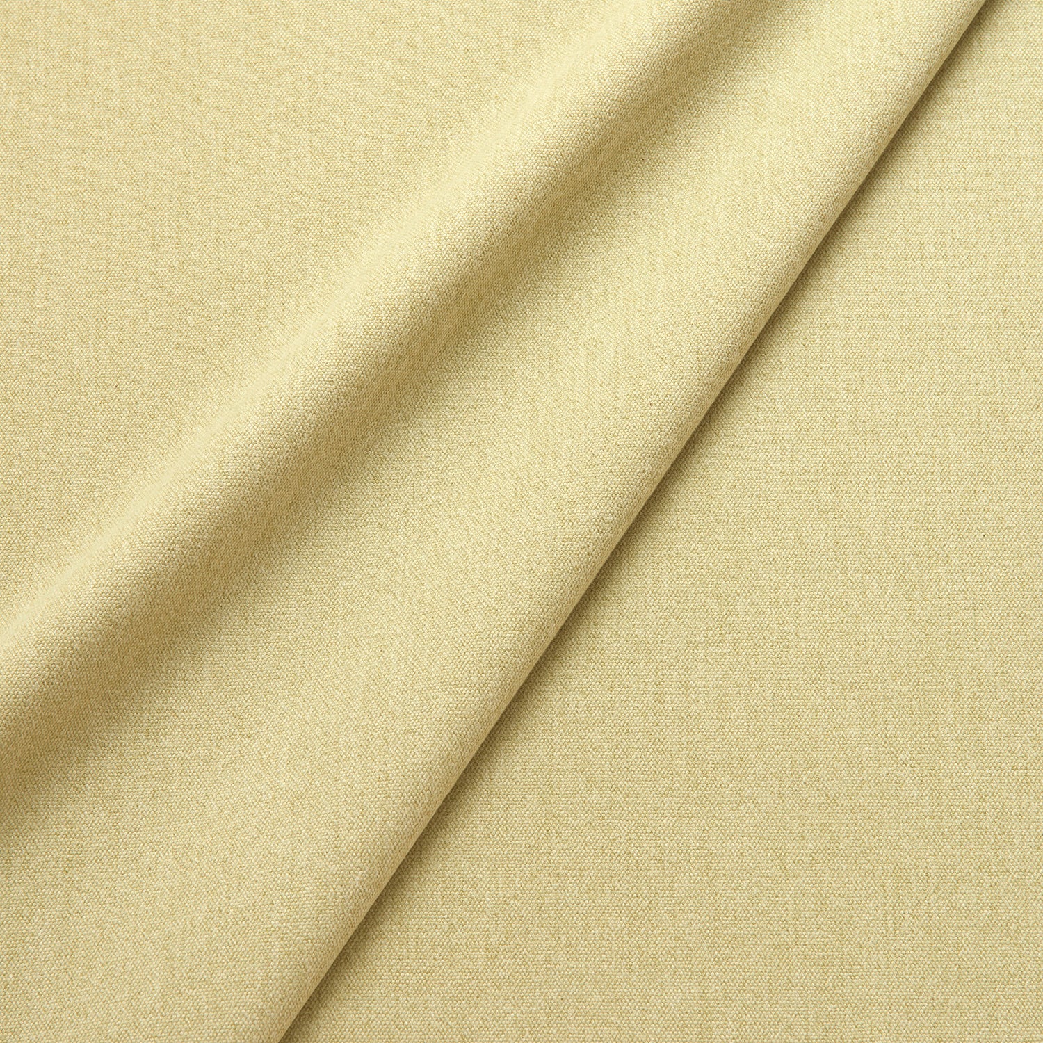 Fabric swatch of a eco-friendly plain pastel yellow fabric for curtains and upholstery