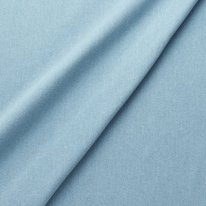Fabric swatch of a eco-friendly plain blue fabric for curtains and upholstery