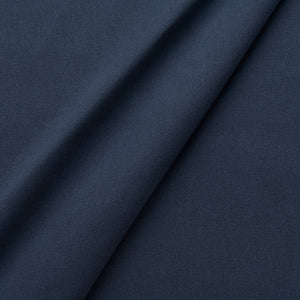 Fabric swatch of a eco-friendly plain midnight blue fabric for curtains and upholstery