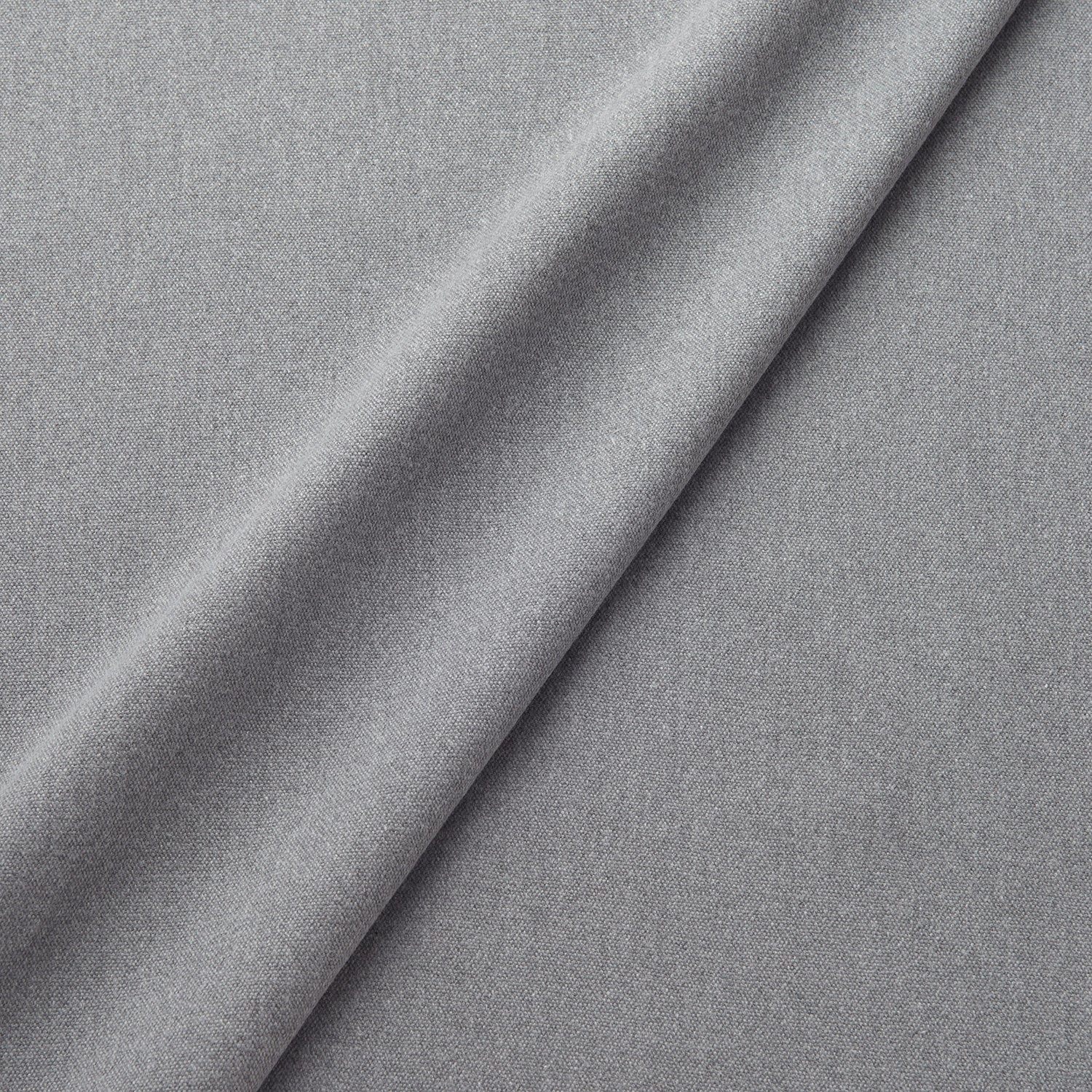 Fabric swatch of a eco-friendly plain grey fabric for curtains and upholstery