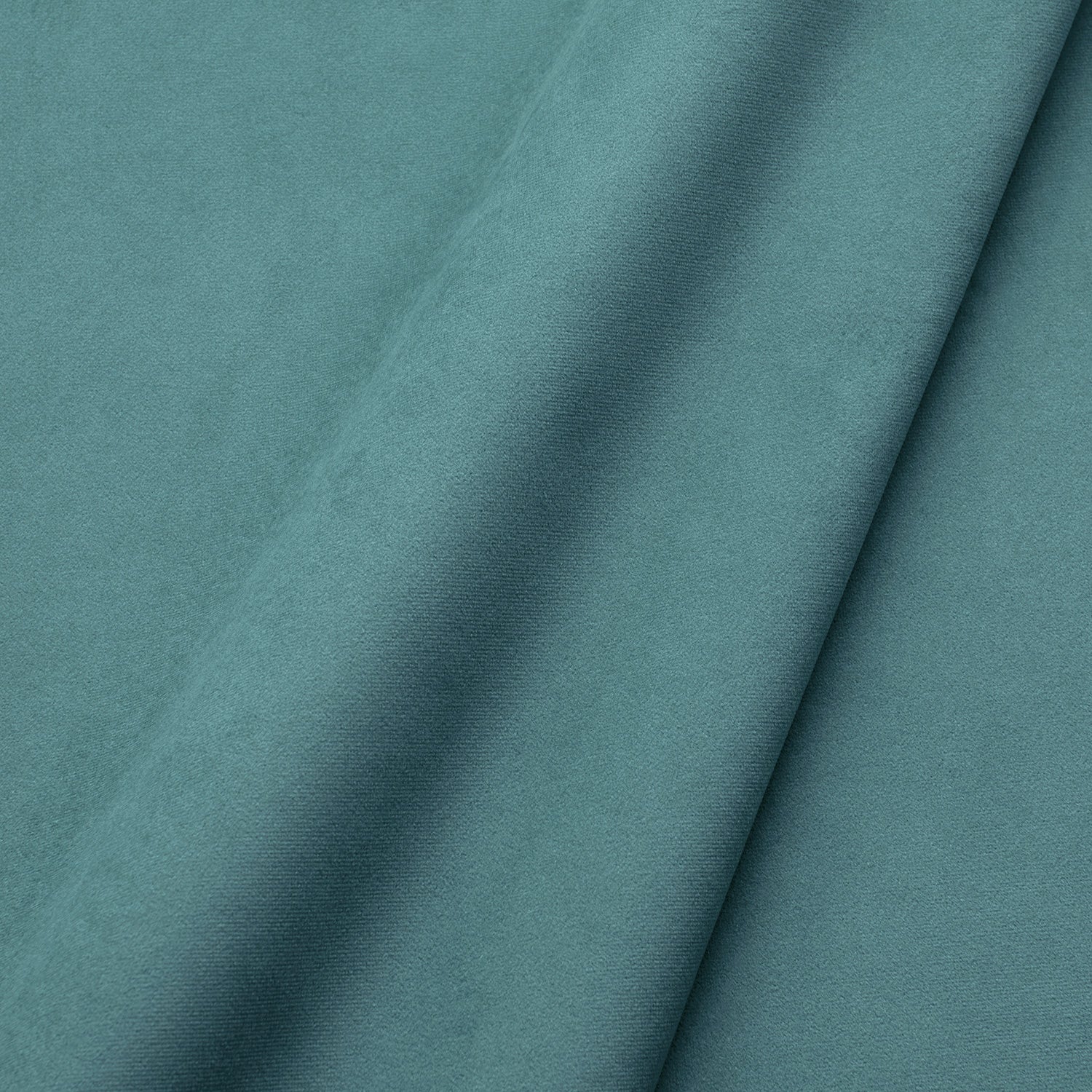 Fabric swatch of a plain stain resistant velvet upholstery fabric in a blue colour