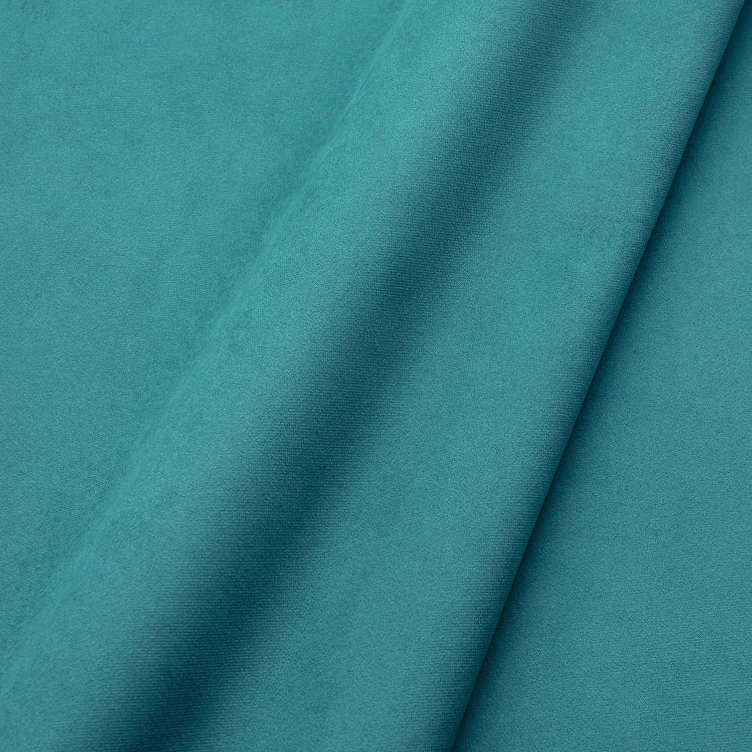 Fabric swatch of a plain stain resistant velvet upholstery fabric in a blue colour