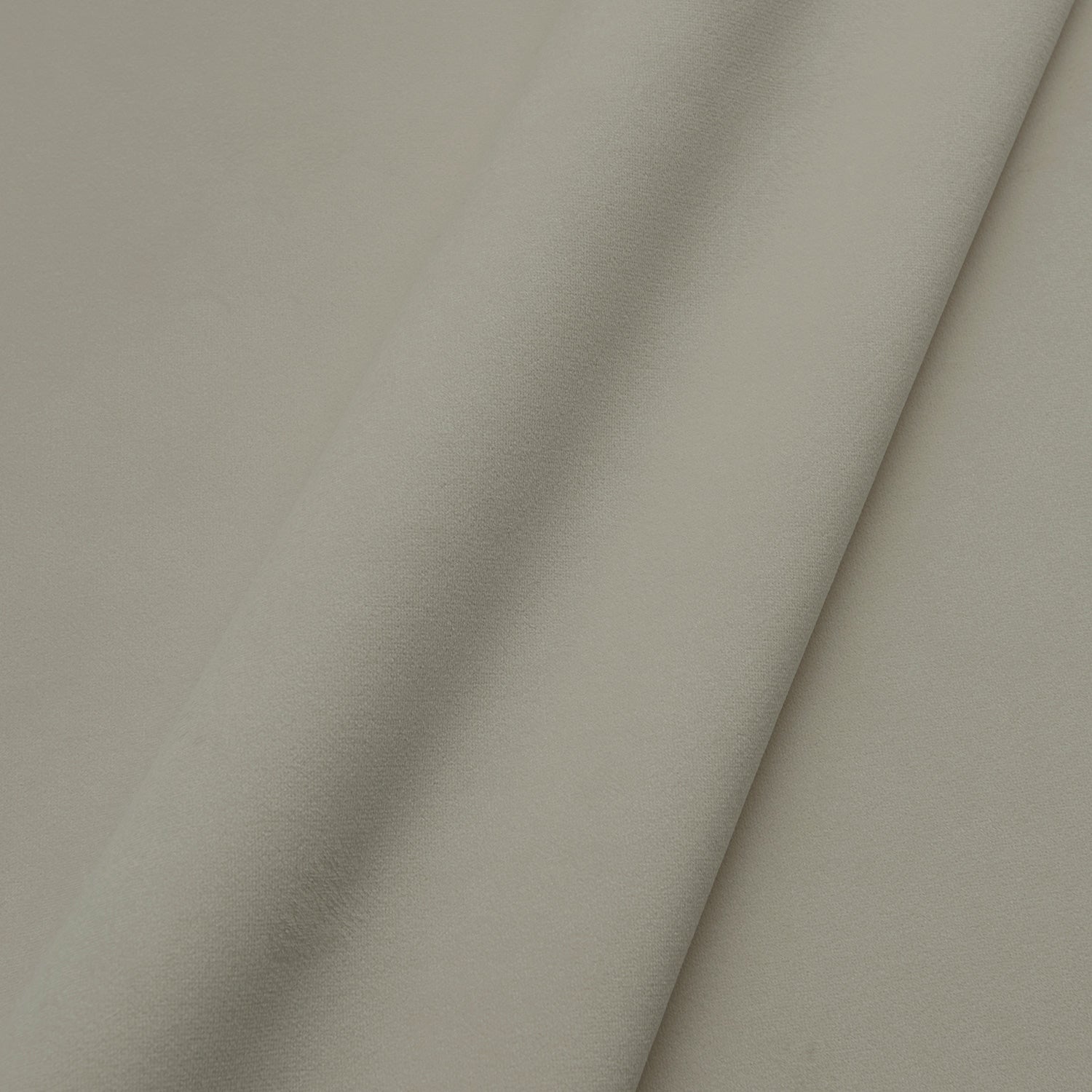 Fabric swatch of a plain stain resistant velvet upholstery fabric in a neutral colour
