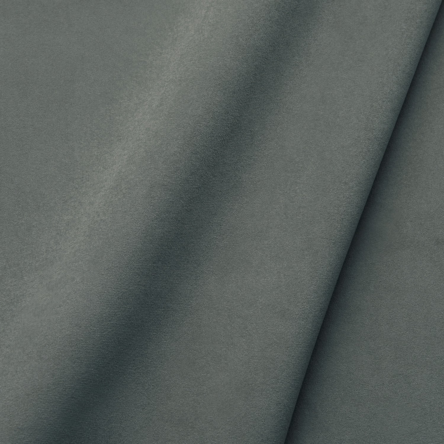 Fabric swatch of a plain stain resistant velvet upholstery fabric in a grey colour