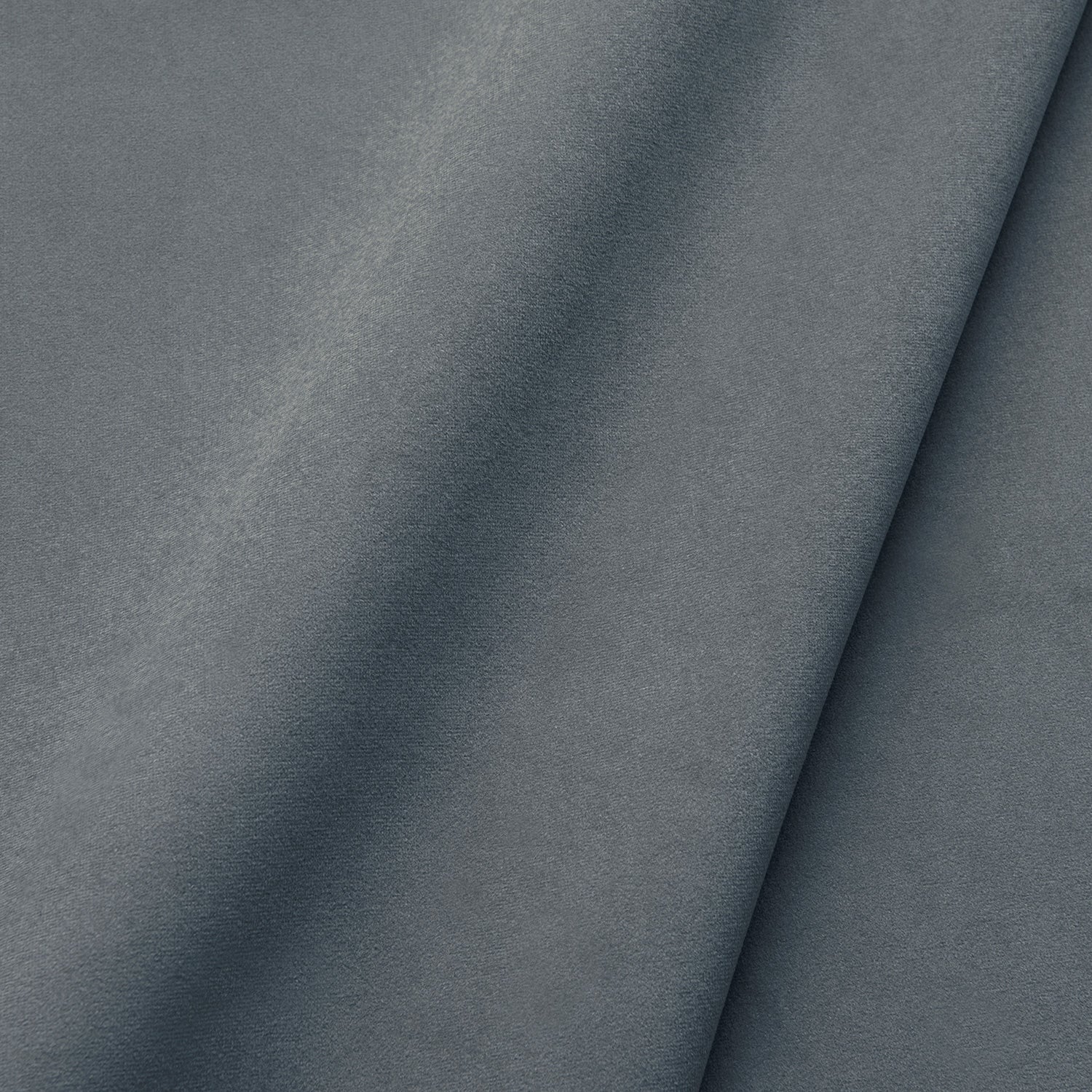 Fabric swatch of a plain stain resistant velvet upholstery fabric in a grey colour