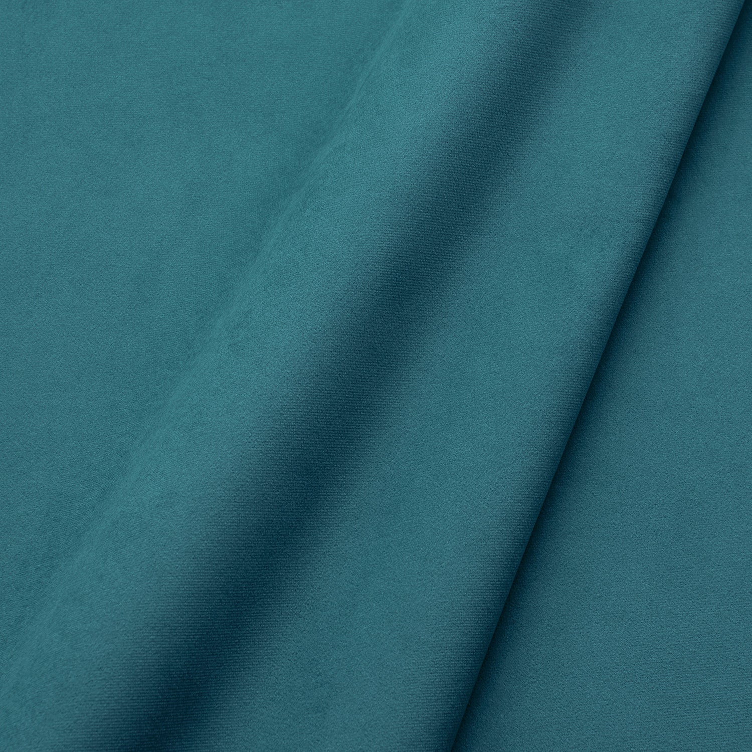 Fabric swatch of a plain stain resistant velvet upholstery fabric in a blue colour