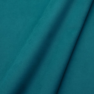 Fabric swatch of a plain stain resistant velvet upholstery fabric in a blue colour