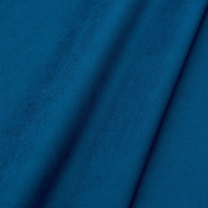 Fabric swatch of a plain stain resistant velvet upholstery fabric in a royal blue colour