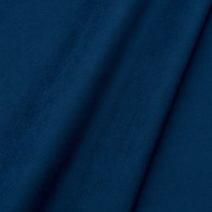 Fabric swatch of a plain stain resistant velvet upholstery fabric in a navy blue colour