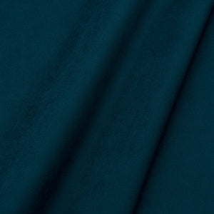 Fabric swatch of a plain stain resistant velvet upholstery fabric in a dark blue colour