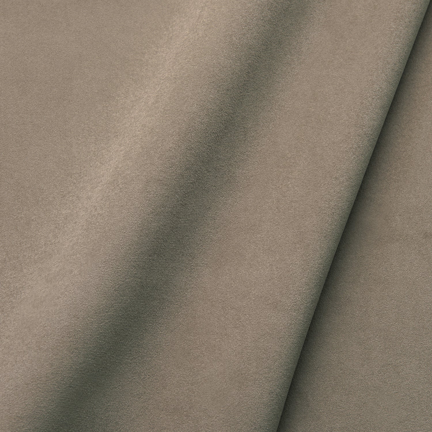 Fabric swatch of a plain stain resistant velvet upholstery fabric in a neutral colour