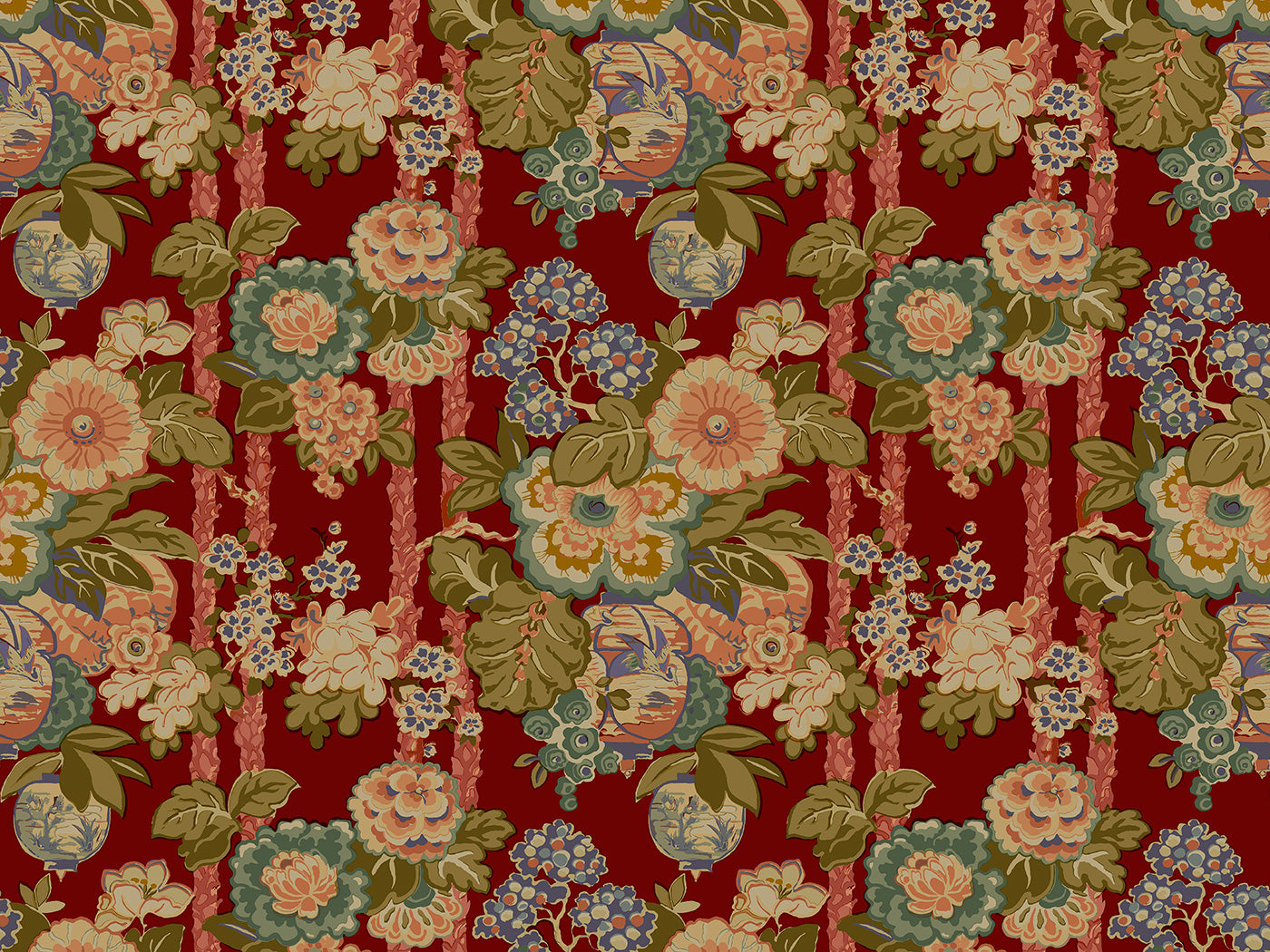 Linwood | Fabric | Louis Velvet | Rich Red