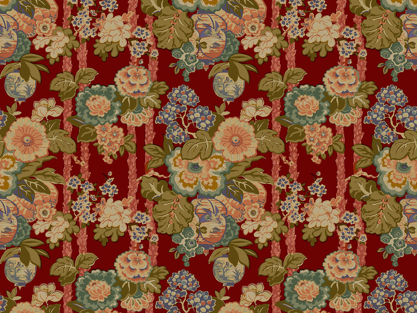 Linwood | Fabric | Louis Velvet | Rich Red