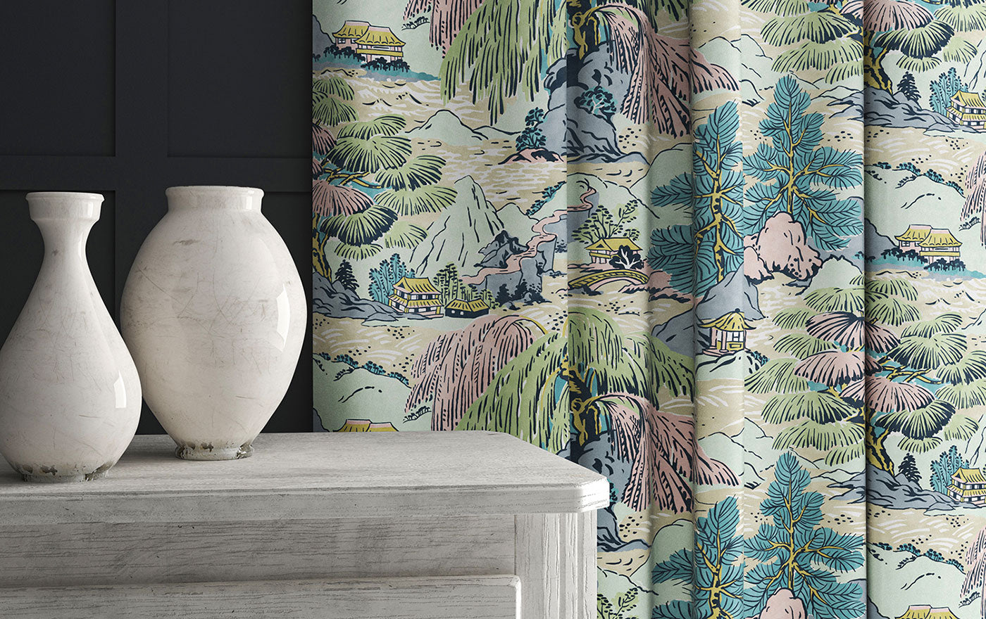 Yanagi | Printed Velvet Cushion | Linwood