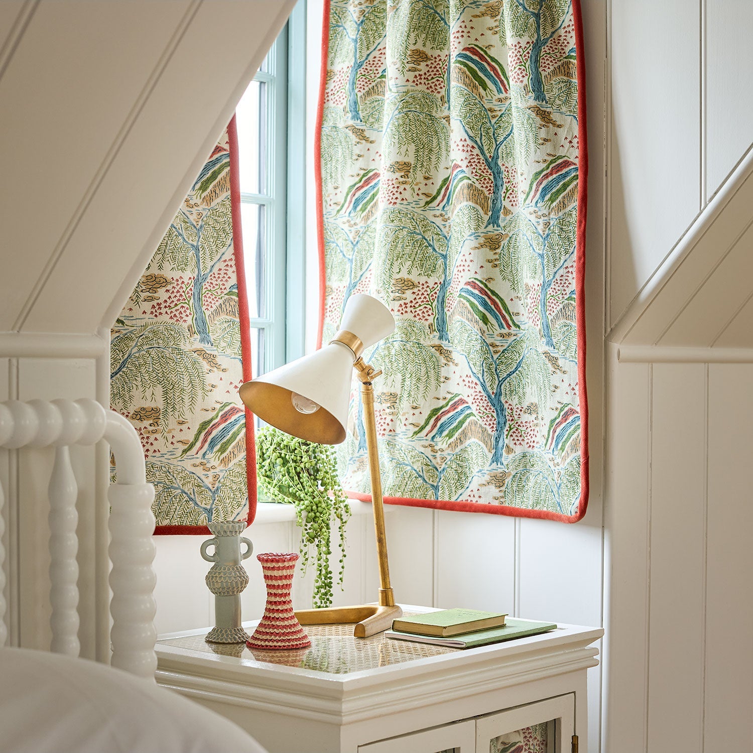 Linwood Raspberry Fabric Flori – Botanical Fabric Collection | Printed Linens by Linwood