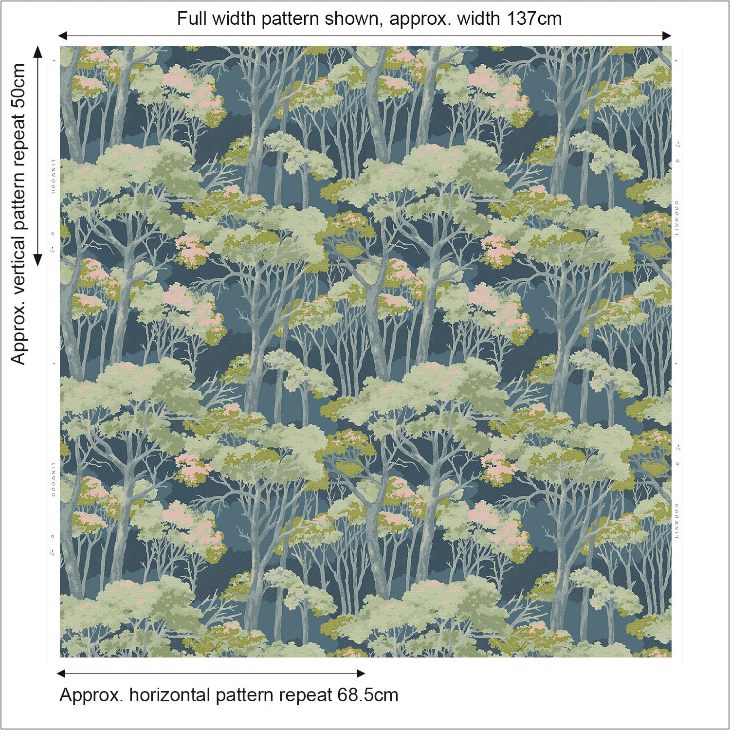 Arboreal - Dusk | Printed Velvet Fabric | Linwood