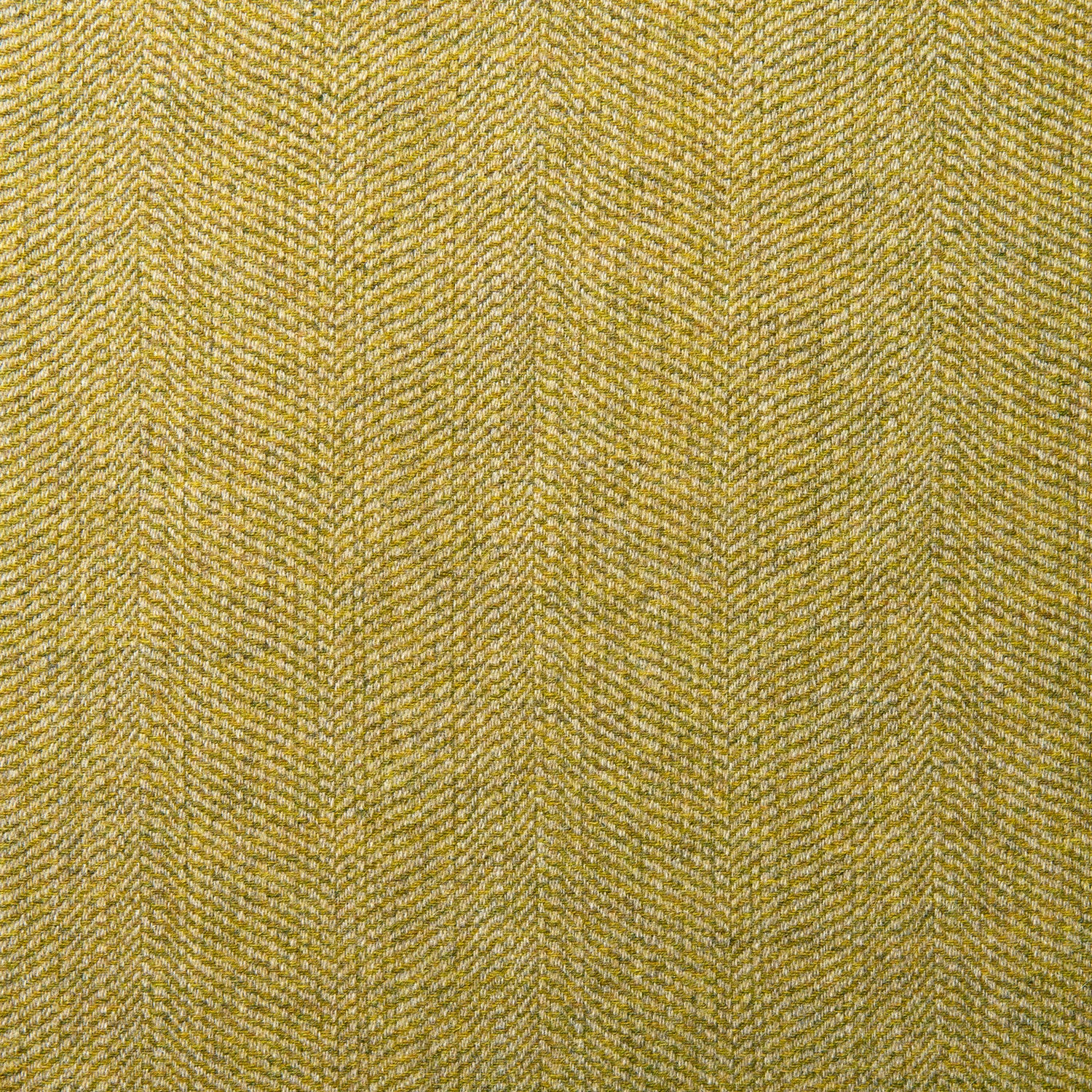 Sample of a classic herringbone woven fabric in yellow.