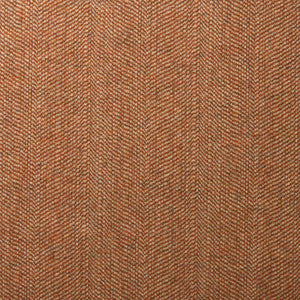 Sample of a classic herringbone woven fabric in orange.