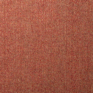 Sample of a classic herringbone woven fabric in red.