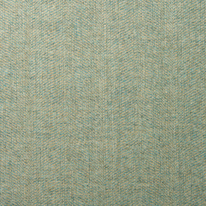 Sample of a classic herringbone woven fabric in blue.