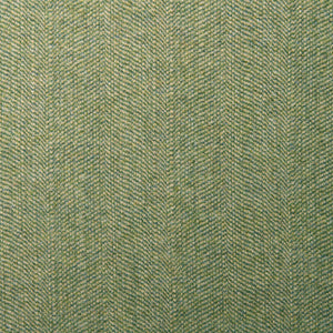 Sample of a classic herringbone woven fabric in green.