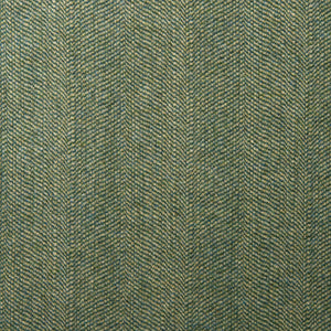 Sample of a classic herringbone woven fabric in green.