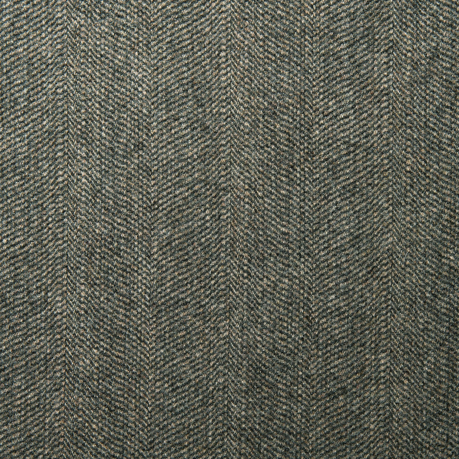 Sample of a classic herringbone woven fabric in grey.