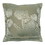 Back of Linwood cushion in Aurora Yorkstone. Overhead view of the reverse side, made in matching fabric.