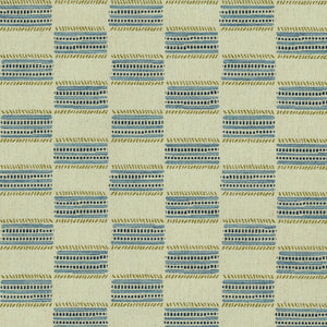 Strata woven fabric in Bluestone, flat shot showing subtle horizontal texture and tonal variation.