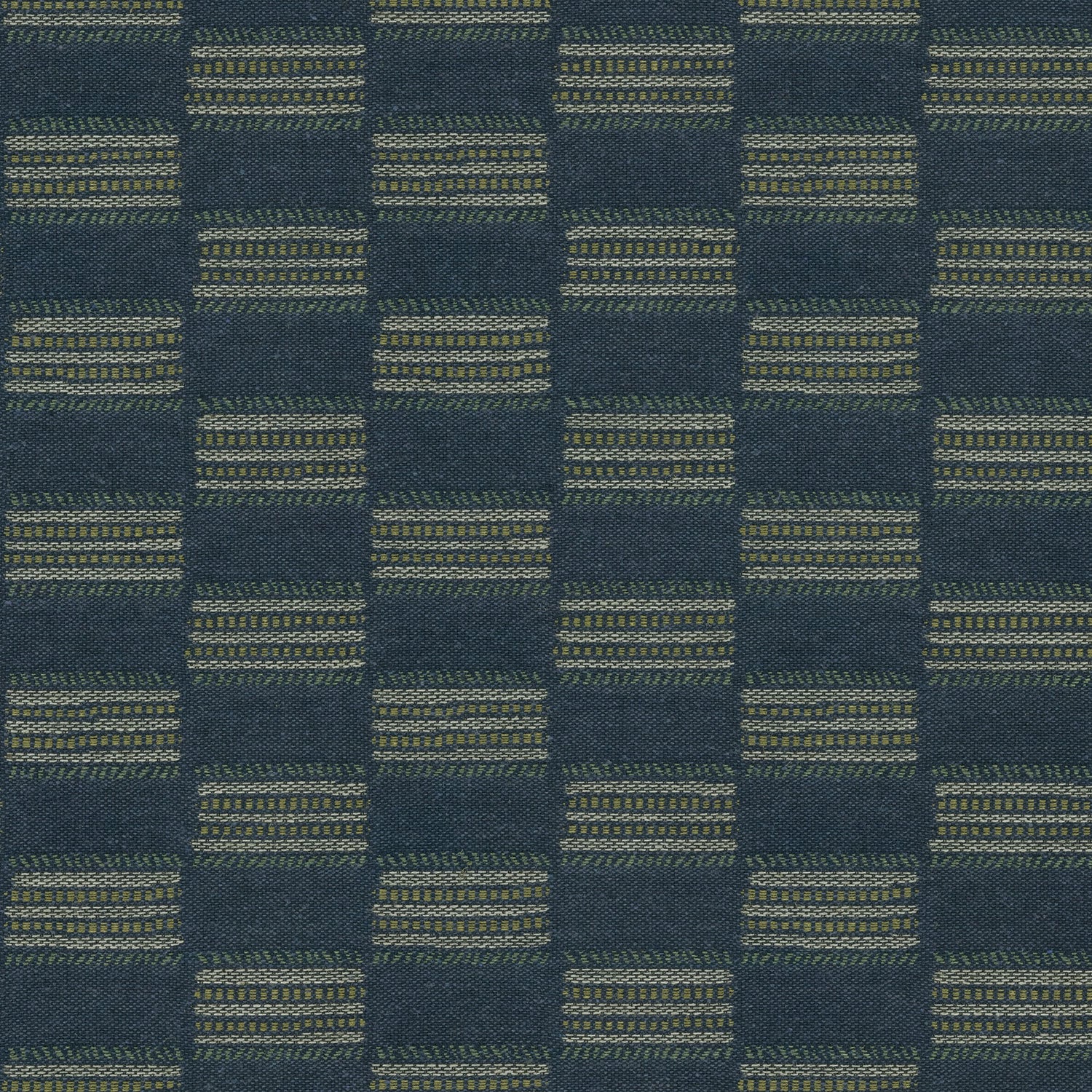 Strata woven fabric in Denim flat shot showing subtle horizontal texture and tonal variation.